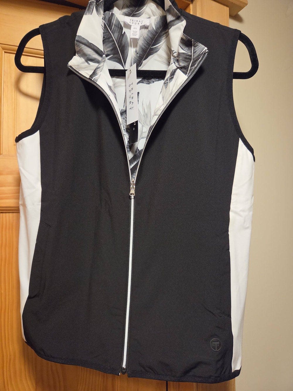 Tribal Sport Zip-Front Reversible Vest with Printed Lining